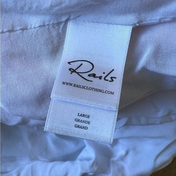 Rails Capri Melon Stripe Linen Blend Sleeveless Dress Cream Large NWT MSRP $188 - Picture 9 of 9